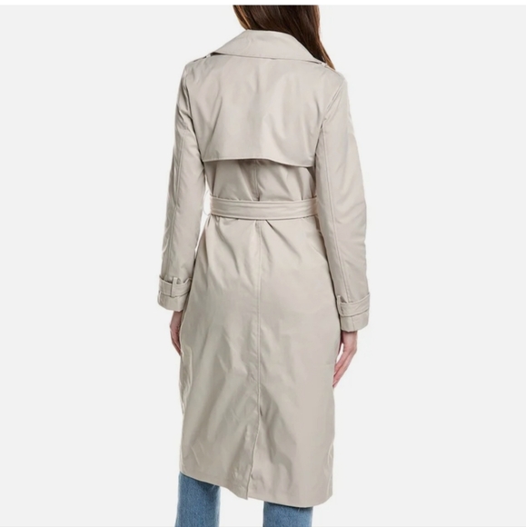 NOIZE NWT Evelyn Tan Classic Trench Coat Sz Sm - Vegan/Recycled Products Used - Picture 2 of 12